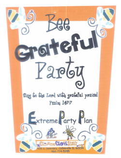 Childrens Church Stuff Bee Grateful Day Extreme Party Plan (Download)