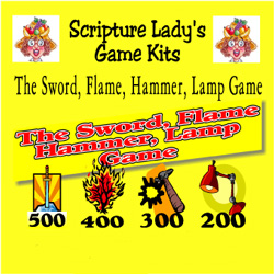 Scripture Lady  The Sword, Flame, Hammer, Lamp Game