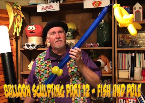 Balloon Sculpting with Pastor Brett - Part 12: Fish and Pole